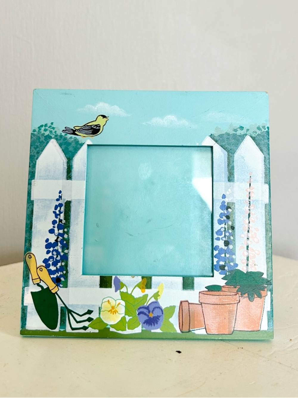 Adorable Vintage Garden Square Picture Frame